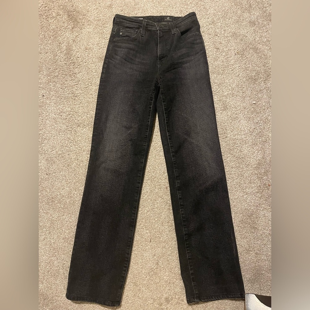 AG Adriano Goldschmied Alexxis high rise vintage straight  zipper jeans